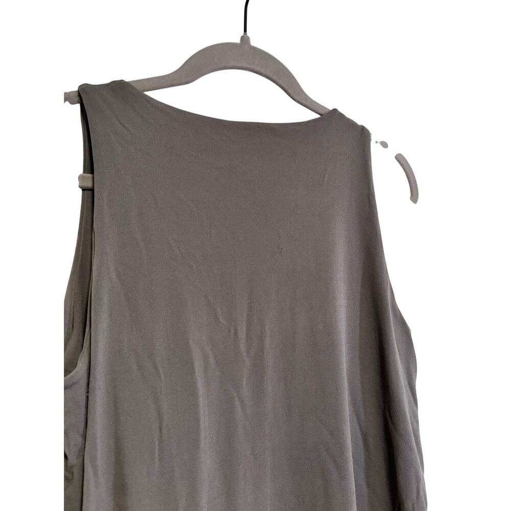 Eileen Fisher Women's Gray 100% Silk Sleeveless Shift Dress Size M - Picture 9 of 9